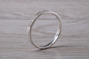 Dainty Diamond set band 18ct White Gold Band