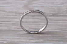 Load image into Gallery viewer, Dainty Diamond set band 18ct White Gold Band