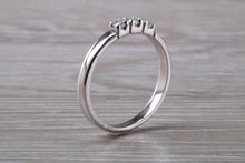 Load image into Gallery viewer, Petite Diamond set 18ct White Gold Trilogy Ring