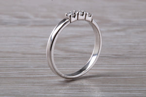Petite Diamond set 18ct White Gold Trilogy Ring