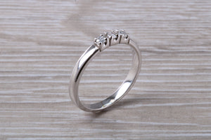 Petite Diamond set 18ct White Gold Trilogy Ring