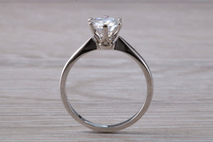 One carat Moissanite Diamond set in a Six Claw Solitaire