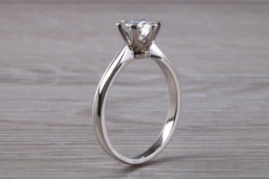 One carat Moissanite Diamond set in a Six Claw Solitaire