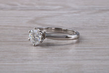 Load image into Gallery viewer, One carat Moissanite Diamond set in a Six Claw Solitaire