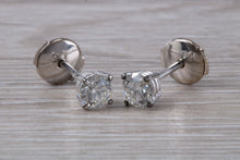 Load image into Gallery viewer, One carat Solitaire Necklace and One carat Studs set with top grade Moissanite Diamonds