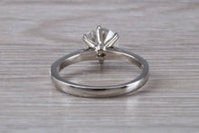 Load image into Gallery viewer, One carat Platinum Diamond Solitaire, set in six Claw Ring, Simple and Elegant Solitaire