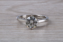Load image into Gallery viewer, One carat Platinum Diamond Solitaire, set in six Claw Ring, Simple and Elegant Solitaire