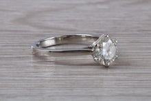 Load image into Gallery viewer, One carat Platinum Diamond Solitaire, set in six Claw Ring, Simple and Elegant Solitaire
