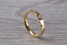 Load image into Gallery viewer, Baguette and Round cut Diamond set 18ct Yellow Gold Ring