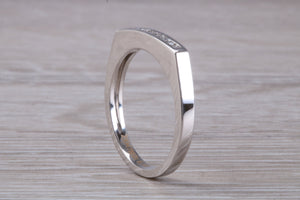Slim Baguette cut Diamond set 18ct White Gold Eternity Ring