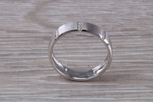 Load image into Gallery viewer, 5 mm Wide Diamond set 18ct White Gold Wedding Band
