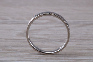 Full Circle Diamond set 3mm Wide White Gold Band