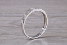 Load image into Gallery viewer, Two Rows of Natural Diamonds set 18ct White Gold Band