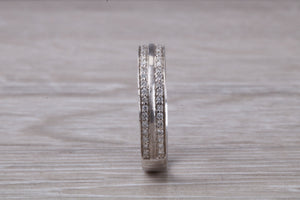 Double row Diamond set Band