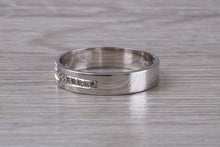 Load image into Gallery viewer, 4 mm wide Diamond set 18ct White Gold Wedding Band