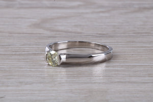 Round cut Diamond set 18ct White Gold Solitaire