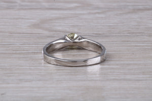 Round cut Diamond set 18ct White Gold Solitaire