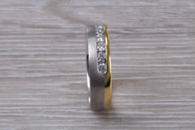 Load image into Gallery viewer, 5 mm Wide Two Tone 18ct Gold Diamond set Band