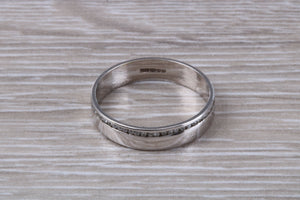4 mm Wide Diamond Set White Gold Wedding Ring