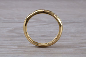 Trilogy Diamond Set 18ct Yellow Gold Band