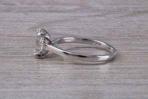 1.25 carat Emerald Cut Diamond set Platinum Solitaire