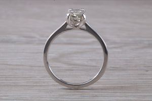 1.25 carat Emerald Cut Diamond set Platinum Solitaire