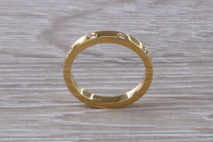 Simple Chunky 5 Diamond set Band
