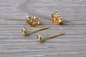 Tiny and Simple Everyday Diamond Solitaire Stud Earrings