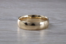 Load image into Gallery viewer, 6 mm Wide Court Profile Wedding Band, Yellow Gold