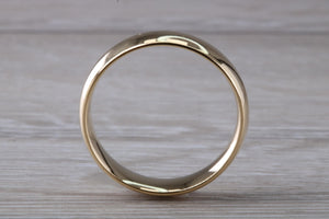 6 mm Wide Court Profile Wedding Band, Yellow Gold