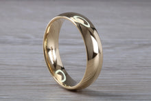 Load image into Gallery viewer, 6 mm Wide Court Profile Wedding Band, Yellow Gold