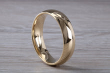 Load image into Gallery viewer, 6 mm Wide Court Profile Wedding Band, Yellow Gold