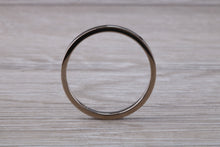 Load image into Gallery viewer, 2 mm Flat Profile 18ct White Gold Wedding Band