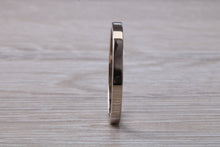 Load image into Gallery viewer, 2 mm Flat Profile 18ct White Gold Wedding Band