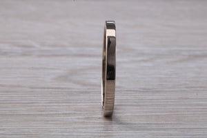2 mm Flat Profile 18ct White Gold Wedding Band
