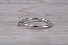 Load image into Gallery viewer, Dainty One carat Moissanite Diamond Platinum Solitaire