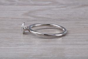 Dainty One carat Moissanite Diamond Platinum Solitaire