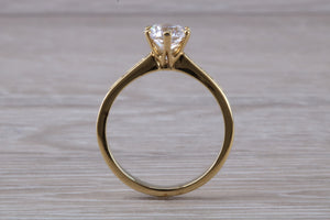 Beautiful Charles and Colvard 1 carat Mossainte with Natural Diamonds set Ring
