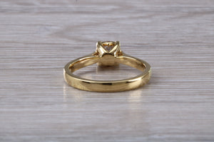 Beautiful One carat Mossainte Diamond set 18ct Yellow Gold Solitaire