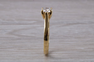Beautiful One carat Mossainte Diamond set 18ct Yellow Gold Solitaire