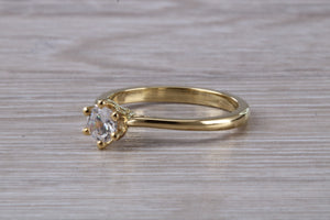 Dainty and Petite Half carat Moissanite Diamond Solitaire