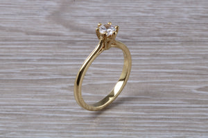 Dainty and Petite Half carat Moissanite Diamond Solitaire