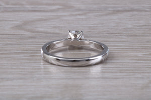 Classic Half carat Natural Certified Diamond set Platinum Solitaire