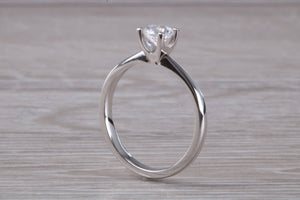 0.73 carat Certified Natural Diamond set Classic Platinum Solitaire