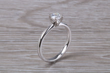 Load image into Gallery viewer, 0.73 carat Certified Natural Diamond set Classic Platinum Solitaire