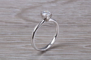 0.73 carat Certified Natural Diamond set Classic Platinum Solitaire