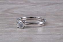 Load image into Gallery viewer, 0.73 carat Certified Natural Diamond set Classic Platinum Solitaire