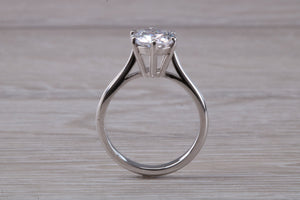 Two carat Moissanite Diamond set Platinum Solitaire