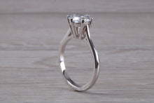 Load image into Gallery viewer, Two carat Moissanite Diamond set Platinum Solitaire
