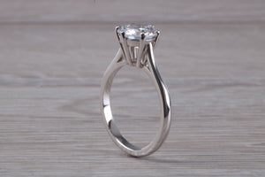 Two carat Moissanite Diamond set Platinum Solitaire